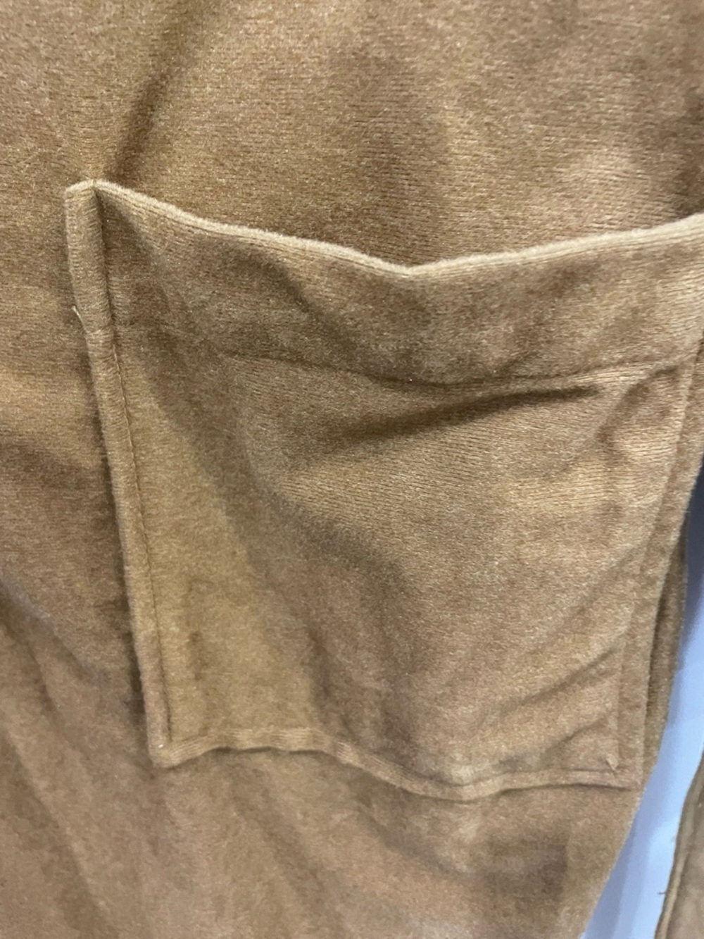Women’s Camel Velour Tie Waist Bathrobe Robe XL - Picture 7 of 7